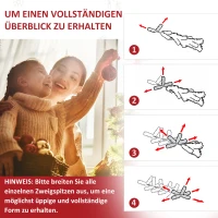 HOMCOM Weihnachtsbaum, 700 warmweiße LEDs, 2154 Zweige, flammhemmend, Kunststoff/Metall, 210 x 142 cm, Grün(m-7)