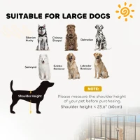 PawHut Two-Piece Dog Pen Expansion Pack for Large Dogs, 100cm Tall Animal Pen with Three Connecting Stakes(m-6)