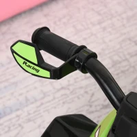 HOMCOM Cuatriciclo Infantil Tipo Quad Todoterreno con Luces Sonidos y Asiento Amplio para +18 Meses 67,5x38x44 cm Verde y Negro(m-9)