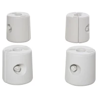 Outsunny Lot de 4 Poids de lestage cylindrique pour tonnelle Barnum Tente dim. Ø 22 / Ø 24 x 25H cm polyéthylène Blanc(m-10)