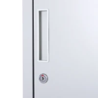 Vinsetto Locker Cabinet Storage Cold Rolled Steel w/ Shelves Vertical Cupboard Grey 38 x 46 x 180 cm(m-8)
