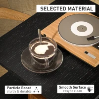 HOMCOM Side Table, 3 Tier End Table with Open Storage Shelves for Living Room, Bedroom, Black(m-5)