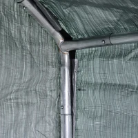 Outsunny Foliengerätehaus, Gerätehaus im Garten, Foliengarage, Galvanisierter Stahl, PE, Grau 2 x 2 x 1,95 m(m-9)