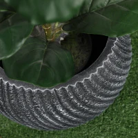 Outsunny 2er-Set Übertöpfe In-und Outdoor, wetterbeständig, modernes Design, 33 cm x 33 cm x 28 cm, Grau(m-8)