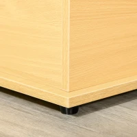 HOMCOM Truhe Aufbewahrungsbox Sitztruhe mit Stauraum Sicherheitsscharniere Holzkiste mit klappbarem Deckel für Wohnzimmer, Schlafzimmer, Spanplatte Buche 100 x 40 x 40cm(m-8)