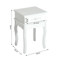 HOMCOM Comodino Tavolino Moderno con Cassetto Mobiletto Multiuso in Legno(m-3)