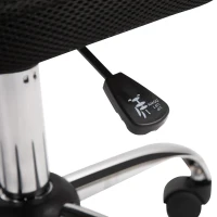 Vinsetto Chaise de bureau ergonomique fauteuil de bureau hauteur réglable piètement chromé pivotant 360° revêtement maille noir(m-6)