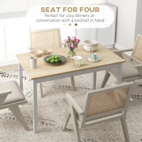 HOMCOM Four-Seater Farmhouse-Style Wooden Table(m-4)