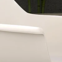 Outsunny 4er-Set Gartenstühle Outdoorstühle Gartenstuhl, Moderns Design, 59 cm x 55 cm x 84 cm, Grau(m-9)