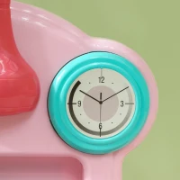 AIYAPLAY 45-Piece Kids Kitchen, Toy Kitchen, with Rotating Side Tables, Lights, Sound Spray(m-9)