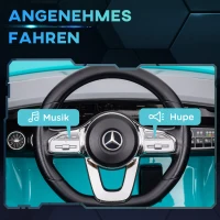 AIYAPLAY Kinder-Elektroauto, fernsteuerbar, mit Transportrollen, LED-Lichter, Hupe, für Kinder von 3-6 Jahren, Hellblau(m-6)