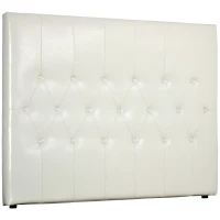 HOMCOM Testiera Letto Matrimoniale in PU, Imbottita e Trapuntata a Bottoni, 160x120cm(m-1)