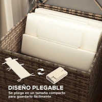 Outsunny Pack 2 Cojines para Tumbonas Plegables 203x66x3 cm con Reposacabezas y Correas de Sujeción Crema(m-6)