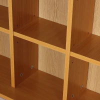 HOMCOM Mobile Porta CD con Ripiani Regolabili, Scaffale Porta 456CD/336DVD Salvaspazio in Legno, Mobile Portacd con 24 Scomparti, per Soggiorno, Camera da Letto, Ufficio, 89x20x130.5 cm, Color Faggio(m-8)