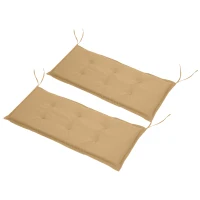 Outsunny Bankauflage Gartenmöbel-Polster Polsterauflage, 120 x 50 x 5 cm, Beige(m-1)