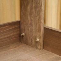 Outsunny Pflanztisch Gärtnertisch Blumentisch mit Wanne Garten Tannenholz Braun 117 x 45 x 121 cm(m-9)