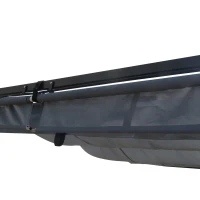 Outsunny Pergola avec auvent rétractable 4 x 3 m structure acier aluminium époxy anticorrosion - gris foncé(m-9)