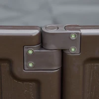 Outsunny Sandkasten für Kinder, modulares Design, inkl. Abdeckung, 4 Sitzplätze, Φ120 x 21 cm, Braun(m-9)