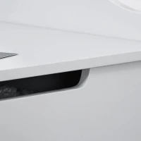 HOMCOM Cassapanca Portagiochi in Legno, Panca Contenitore per Cameretta Coperchio con Pistone Pneumatico, 60x40x48cm, Grigio(m-9)