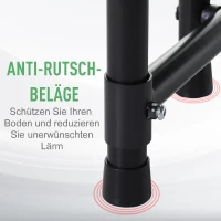 HOMCOM Fitness-Trampolin, Trampolin für Kinder und Erwachsene, Gartentrampolin, Stahl+Kunststoff+EVA, Grün+Schwarz, 122 x 122 x 122-138 cm(m-7)