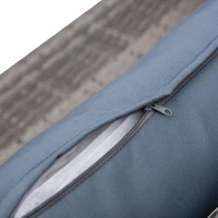 Outsunny 3 Pcs Garden Sofa PE Rattan Set w/ 2 Seats Square Glass Top Coffee Table Thick Cushions Solid Legs Metal Frame Patio Outdoor Balcony Patio L Corner Shape - Grey(m-7)