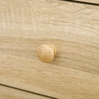 HOMCOM Scrivania da PC per Ufficio con Scaffali, Cassetti e Ripiano Testiera in Legno, 125x60x74cm(m-9)