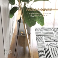 HOMCOM Miroir sur pied mural ou à poser rectangulaire avec cadre en bois pour salon chambre à coucher 37 x 155 cm marron clair(m-6)