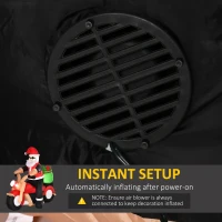 HOMCOM 5.5ft Christmas Inflatable Santa Claus Riding a Motorcycle Blow Up Decoration Xmas Décor for Garden(m-6)