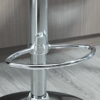 HOMCOM Set di 2 Sgabelli da Bar con Altezza Regolabile e Girevoli con Poggiapiedi, Nero(m-9)