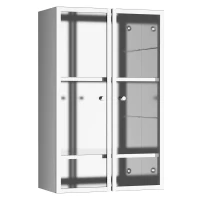 HOMCOM Armoire miroir rangement salle de bain meuble mural  acier inox. Argent dim. 38L x 20l x H60 cm(m-10)
