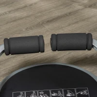 HOMCOM Bauchtrainer, multifunktional, 3 Widerstände, klappbar, leicht gebaut, Stahlrahmen, schwarz, 55 x 42 x 11-32cm(m-8)