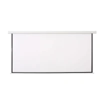 HOMCOM Pantalla de Proyección Eléctrica 120 Pulgadas Formato 4:3 con Mando a Distancia 244x183 cm Blanco(m-8)