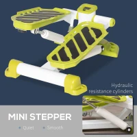 HOMCOM Portable Mini Stepper, Steppers for Exercise Workout with LCD Display Monitor, Anti-skid Foot Pedals for Home Gym Office, Yellow(m-7)