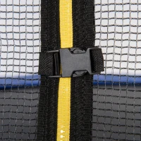 HOMCOM Trampolin Ø345 cm Gartentrampolin mit Sicherheitsnetz Randabdeckung gepolstert Stahl Schwarz+Blau bis 100 kg(m-9)