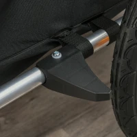 HOMCOM 2-in-1 Kinderanhänger, Regenschutz, Sicherheitsgurt, für 2 Kinder, grün+schwarz, 160 x 84 x 106 cm(m-9)