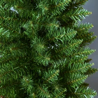 HOMCOM 5ft Unlit Artificial Christmas Tree, Pencil Slim Xmas Tree with Solid Stand and Realistic Branches, Green(m-9)