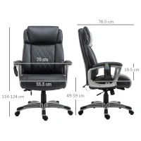 Vinsetto Massage Office Chair High Back with Armrest 6-Point Vibration Executive Chair with Adjustable Height Black(m-3)
