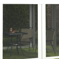 Outsunny Faltpavillon, Faltzelt mit Seitenwänden inkl. Tragetasche, Gartenpavillon, Metall, Oxfordstoff, 3 x 3 m, Cremeweiß(m-9)