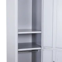 Vinsetto Locker Cabinet Storage Cold Rolled Steel w/ Shelves Vertical Cupboard Grey 38 x 46 x 180 cm(m-9)