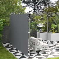 Outsunny 195 x 295cm Replacement Gazebo Sidewall - Grey(m-8)