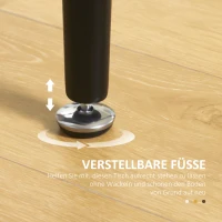 HOMCOM Stehtisch, Bartisch, Industrial Design, Stahlrahmen, Walnussholz-Optik, 118 x 58 x 108 cm(m-8)