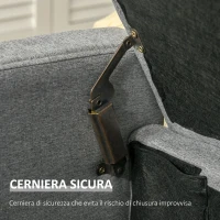 HOMCOM Panca Fondoletto con Vano Contenitore in Tessuto, 120x50x44cm - Grigio(m-5)