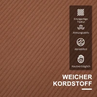 HOMCOM Zweisitzer-Sofa mit Stauraum und soliden Holzbeinen, für Wohnzimmer, Schlafzimmer, 117 x 63 x 79 cm, Orange(m-5)