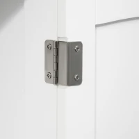 kleankin Armario de Baño con 1 Cajón 1 Puerta 3 Estantes Columna de Baño Mueble Auxiliar para Aseo 34x30x163 cm Blanco(m-8)