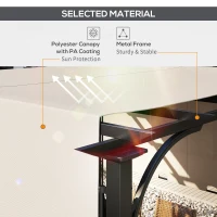 Outsunny 3 x 3(m) Outdoor Pergola, Garden Pergola Gazebo with Adjustable Canopy, Beige(m-4)