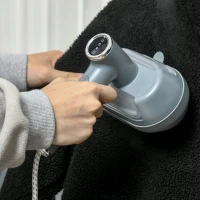 HOMCOM Clothes Steamer, 1200W Portable Handheld Garment Steamer for Home and Travel, Wrinkle Remover with Detachable Water Tank, Fast Heat-up, Grey(m-2)