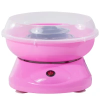 HOMCOM Candy Floss Machine Electric Cotton Candy Maker Gadgetry 450W (Pink)(m-11)