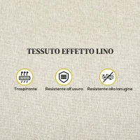 HOMCOM Poltrona Relax Reclinabile Manuale con Poggiapiedi in Tessuto e Imbottitura Spessa, Beige(m-5)