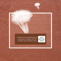 Outsunny Voile d'ombrage rectangulaire 3 x 3 m polyéthylène Haute densité Protection UV Avec sac de rangement - Coloris rouille(m-5)