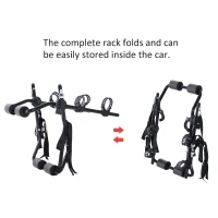 HOMCOM 2 Bike Bicycle Carrier Car Back Rack Rear Mounted Universal Travel Transit - Black(m-5)